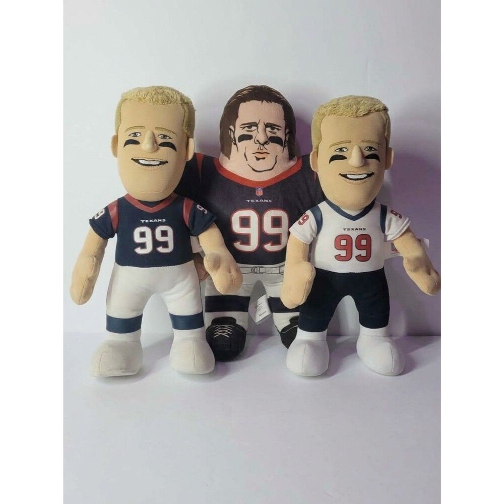 (3) JJ Watt Houston Texans Plush Dolls #99 10"-14" Lot